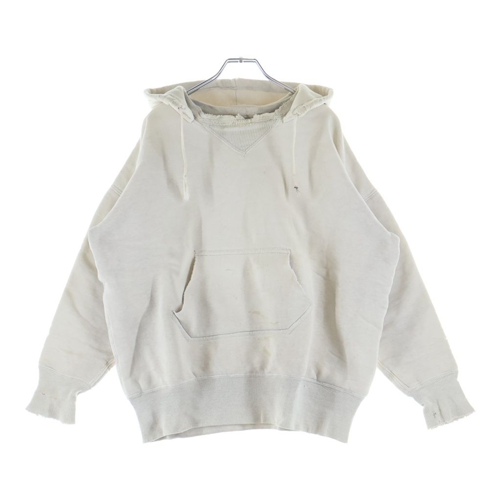 VINTAGE (ヴィンテージ) 30-40S R.H. Macy & Co. DOUBLE FACE PARKA HOODIE 両V ダブルフェイス ドラポケ バインダー オートミール ツートン パーカー スウェット フーディー グレー -