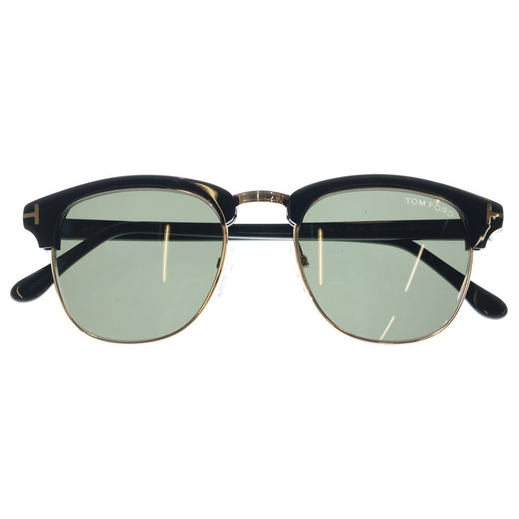 TOM FORD (トムフォード) HENRY サーモントフレーム カラーレンズ サングラス メガネ ブラック/グリーン/ゴールド TF248