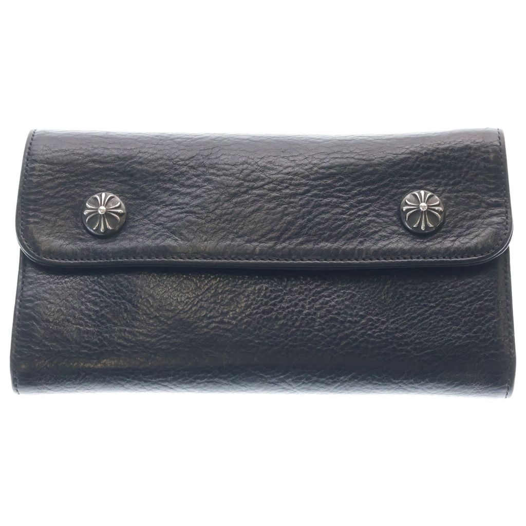 CHROME HEARTS (クロムハーツ) WAVE ウェーブ レザーウォレット 財布 ブラック