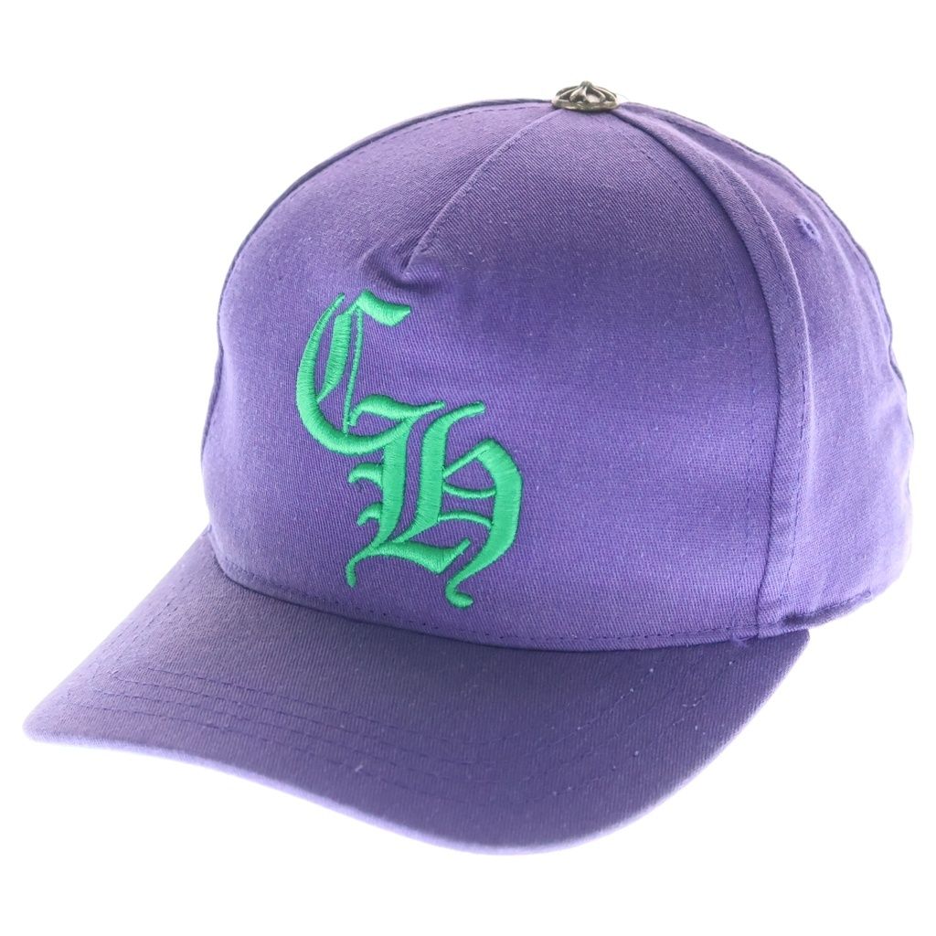 CHROME HEARTS (クロムハーツ) CH HAT CH刺繍ベースボールキャップ 帽子 パープル/グリーン - 55,000円