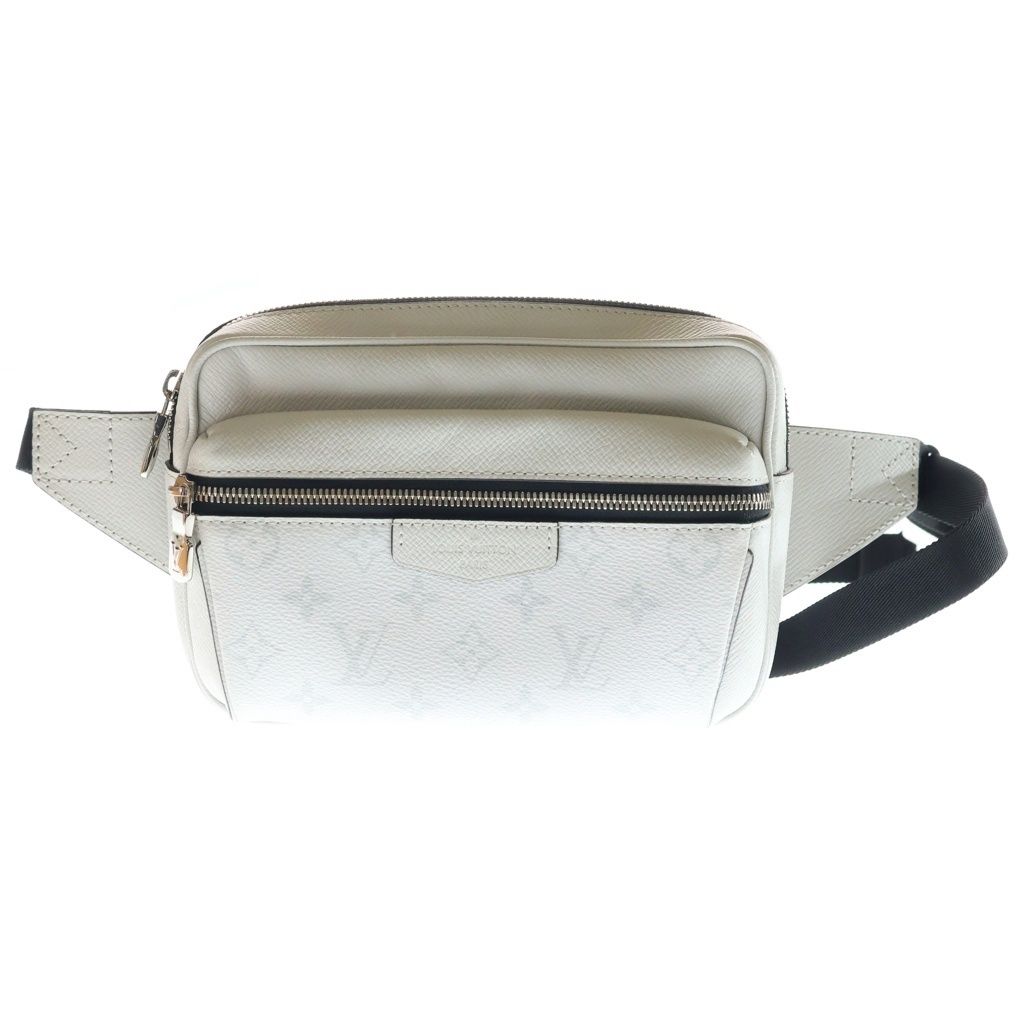 LOUIS VUITTON (ルイヴィトン) タイガラマ バムバッグ アウトドア ウエストバッグ ボディバッグ ショルダーバッグ ホワイト レザー×PVC M30247 シルバー金具