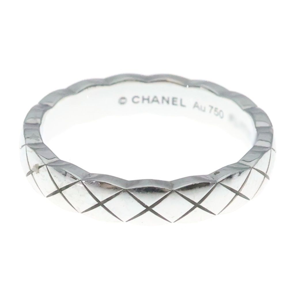 CHANEL (シャネル) ココクラッシュ ミニ リング ホワイトゴールド K18WG #48 J11793