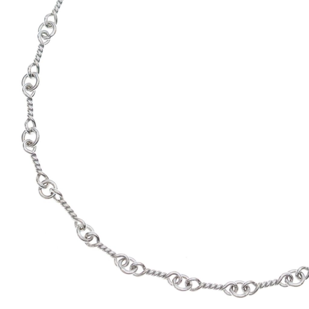 CHROME HEARTS (クロムハーツ) 18KWG NECKCHAIN T20 ツイストチェーンネックレス 20inch ホワイトゴールド BCA003