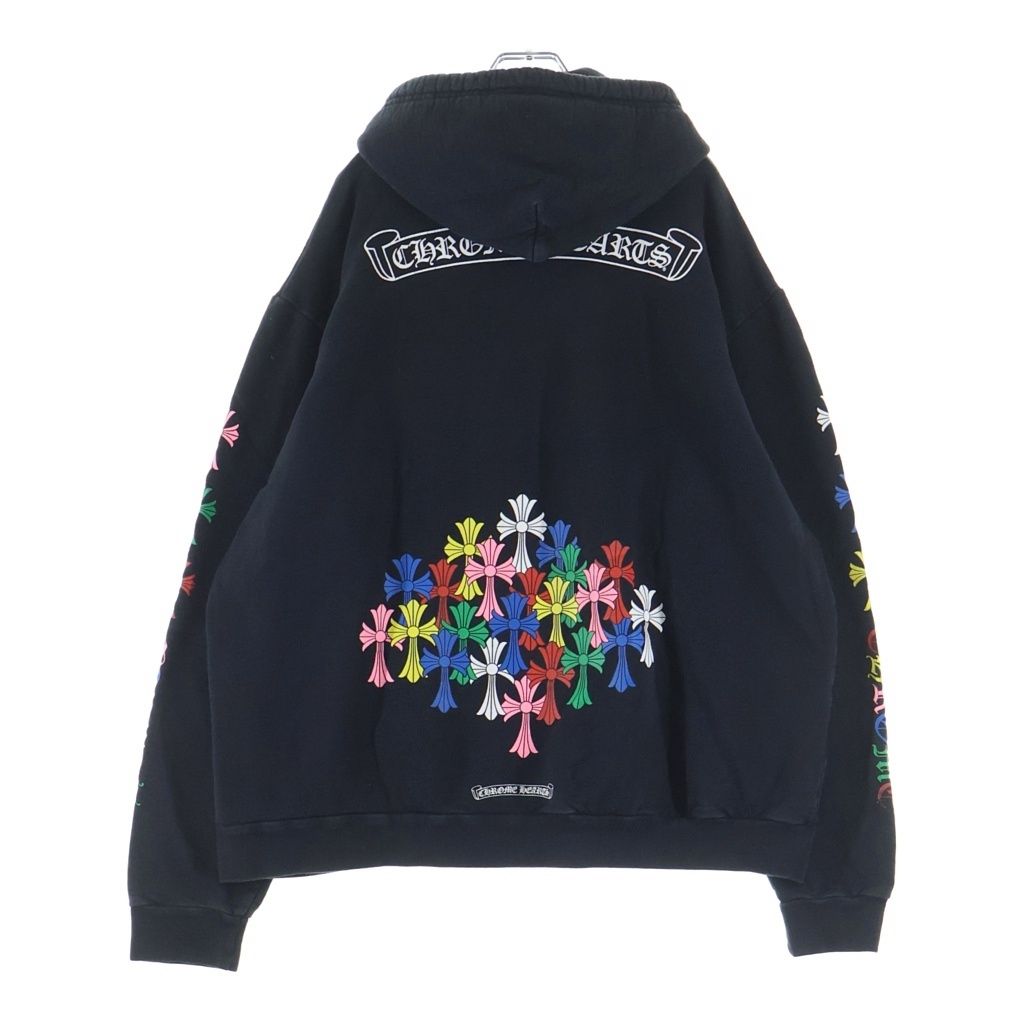 CHROME HEARTS (クロムハーツ) MLTCOL CEM CRS HD PLVR マルチカラーセメタリークロスプリントプルオーバーパーカー フーディー マルチ