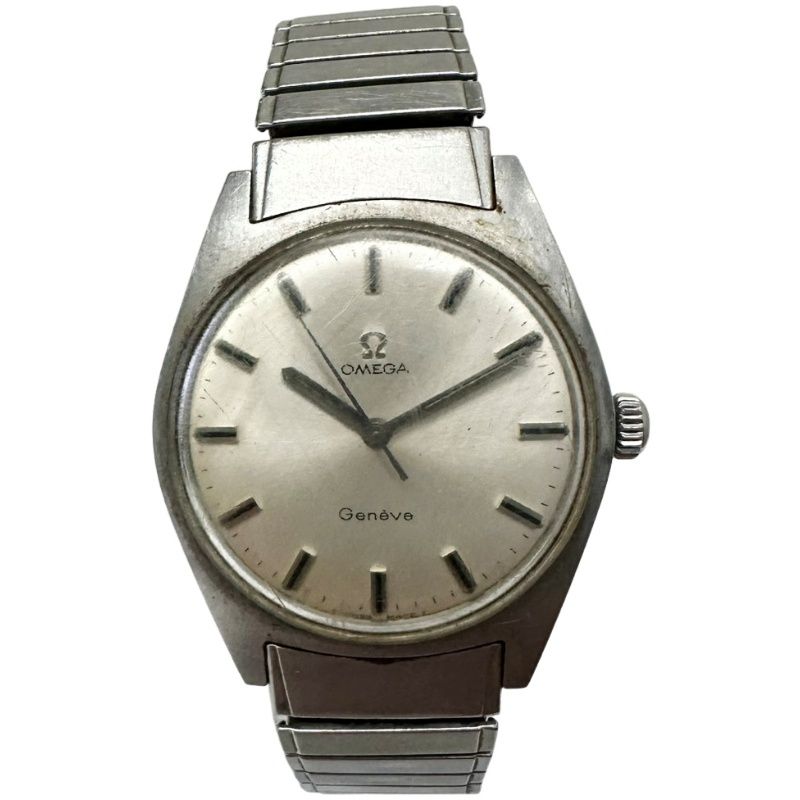 OMEGA オメガ ジュネーブ 135.041 腕時計メンズ 手巻き シルバー文字盤 動作品 【中古】 32608K57