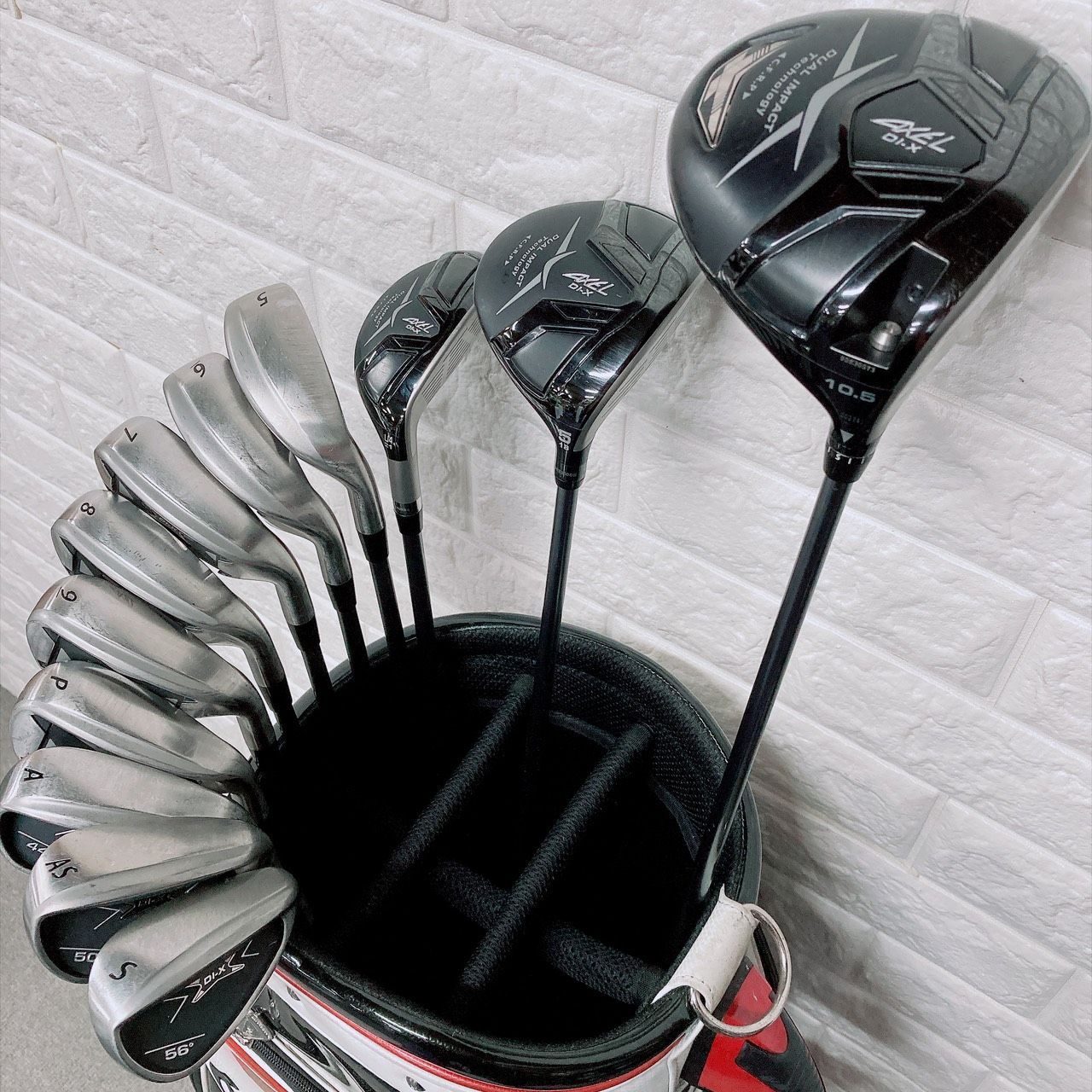 クラブのみ ゴルフクラブ メンズ セット TSURUYA GOLF AXEL DI-X 12本 初心者 フレックスR 21,000円
