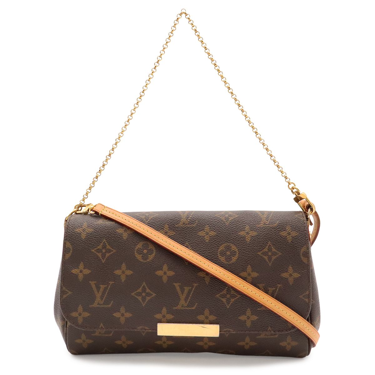 LOUIS VUITTON ルイ ヴィトン モノグラム フェイボリットMM ショルダーバッグ 斜め掛け チェーンバッグ 2WAY クラッチバッグ M40718