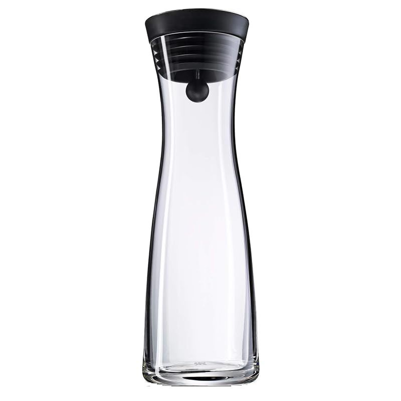 WMF (ヴェーエムエフ) 360度どこからでも注げるフタ 「カラフェ 1.0L ブラック」 ガラス デカンタ デキャンタ W0617706040