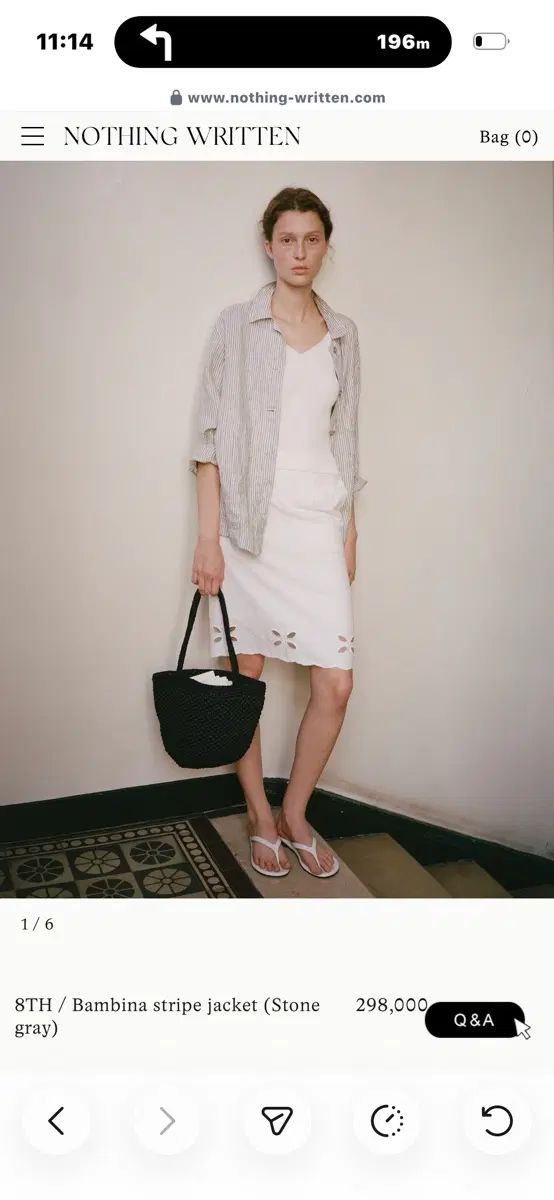 (新品) NOTHING WRITTEN 8TH Bambi ストライプ ジャケット ストーングレー 31,430円