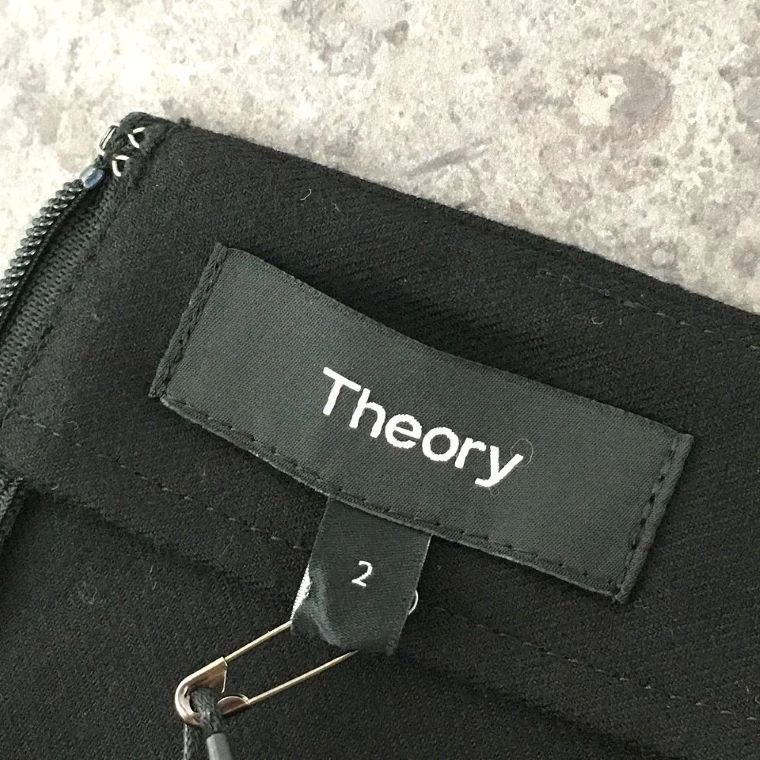 未使用品 Theory ワンピース 2 M ブラック 七分袖 タグ付き 礼服 フォーマル 434