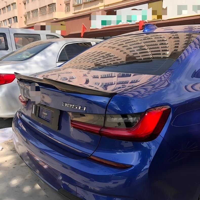 BMW G20 G28 3シリーズ 2020年〜2023年対応 リア用 尾翼 スポイラー ピアノブラック カーボン調 ABS製 無加工取付式 外装アクセントパーツ