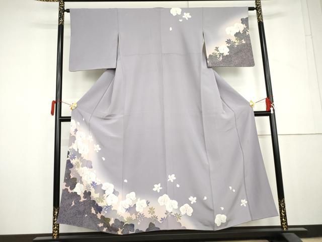 平和屋着物●染色作家　青野保夫　訪問着　舞花文　正絹　逸品　AABL6509cs