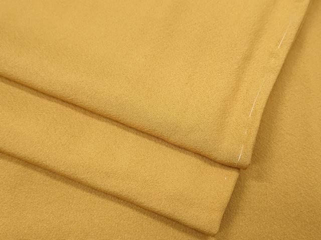 平和屋着物●上質な色無地　山吹茶色　正絹　逸品　CABK8308ut