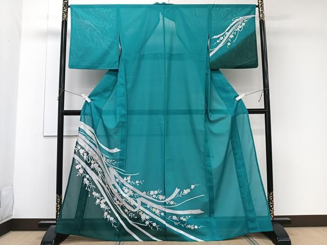 平和屋着物*夏物 訪問着 絽 鬘帯花蝶文 金彩 洗える着物 CABK9178xi