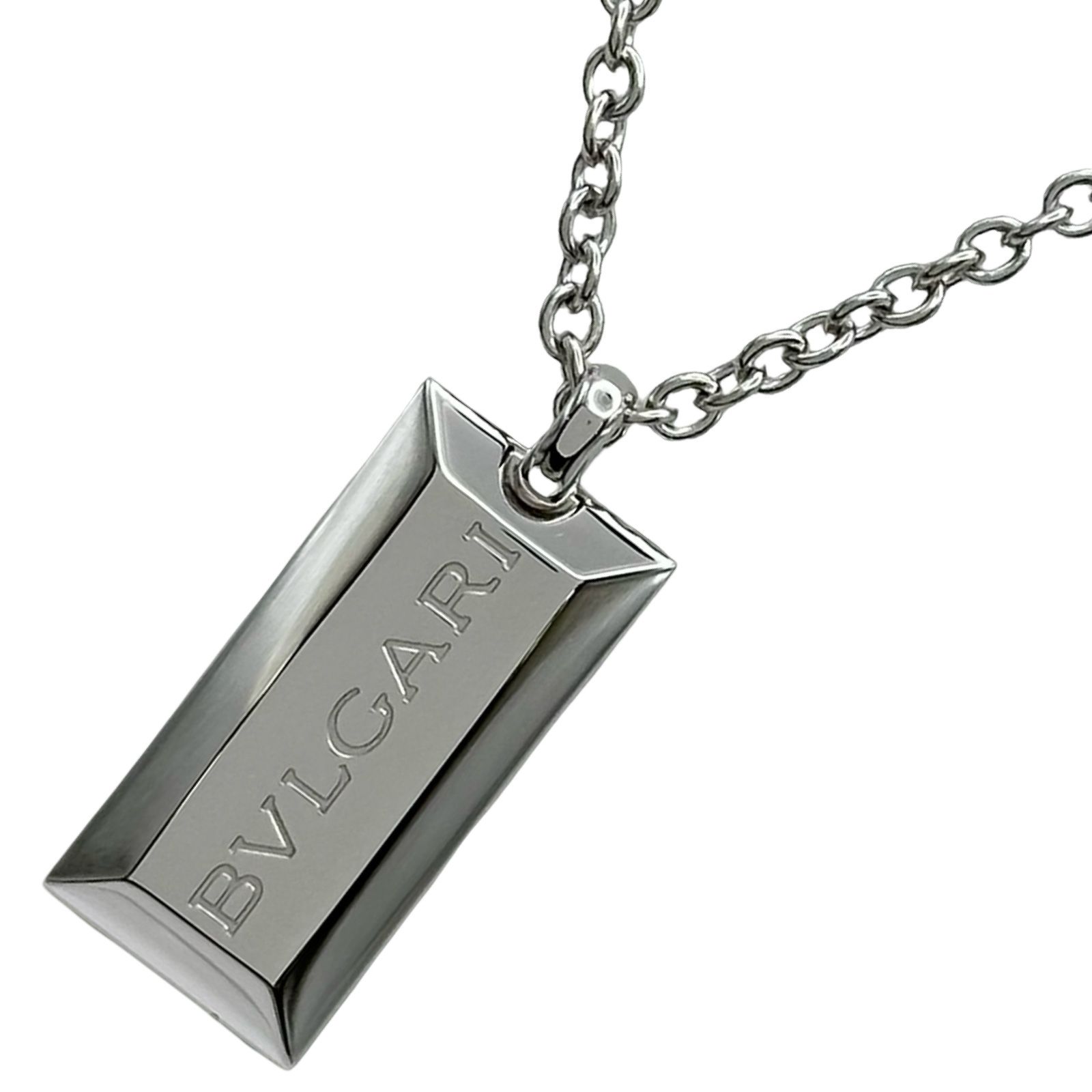 ブルガリ BVLGARI インゴット ネックレス ホワイトゴールド 750 ジュエリー