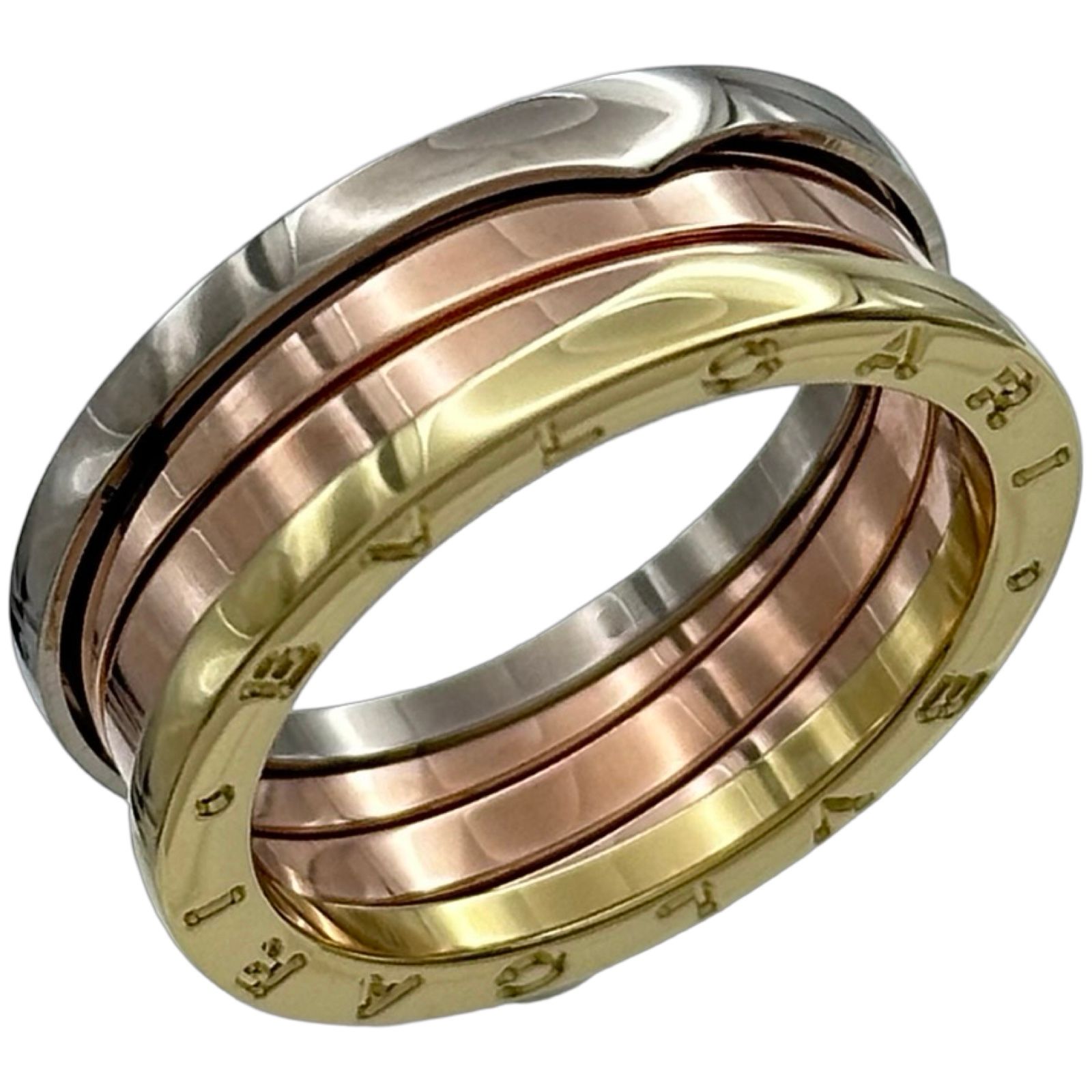 ブルガリ BVLGARI ビーゼロワンリング パーフェクトミステイク ゴールド/ピンクゴールド/ホワイトゴールド Au750 ジュエリー