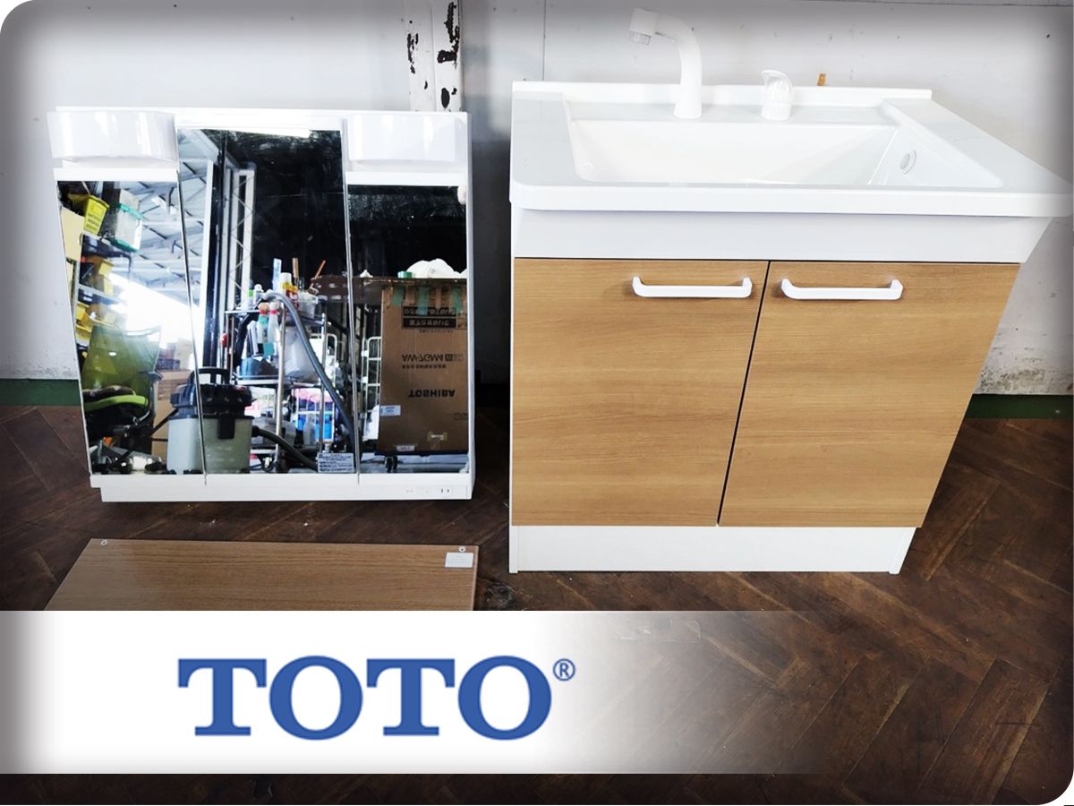 ■展示品■未使用品■TOTO■KCシリーズ■W75■三面鏡/ミラーキャビネットドレッサー■洗面化粧台■13万■ymm4826k 66,900円
