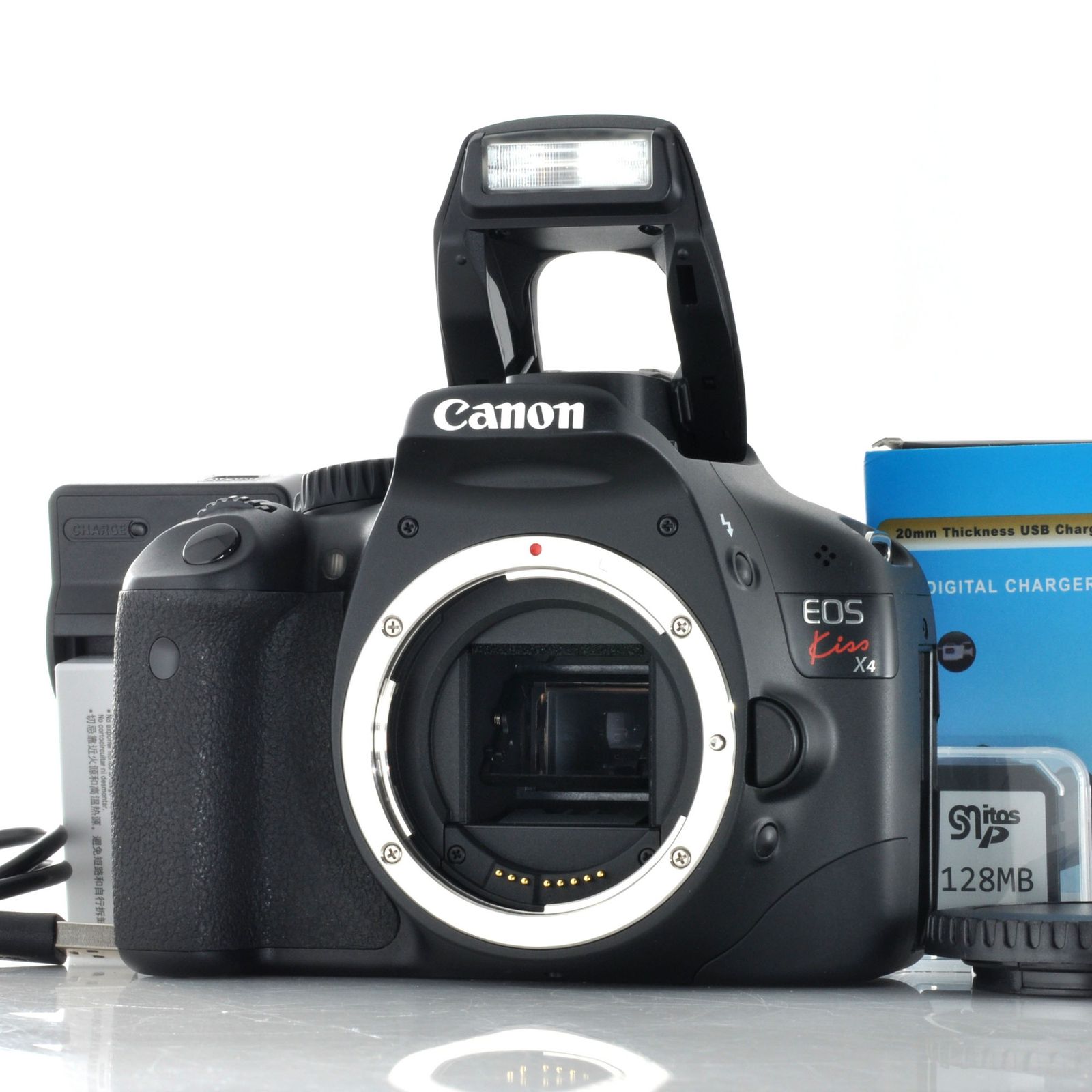 撮影枚数674枚【キヤノン】Canon EOS Kiss X4 デジタル一眼レフ + SDカード、バッテリー #T318A 14,256円