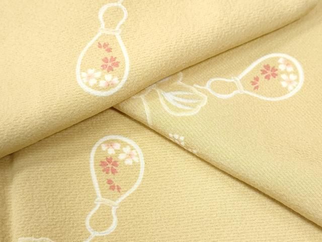 平和屋着物●上質な小紋　瓢箪蔦の葉花文　正絹　逸品　CABK7408yc 27,690円