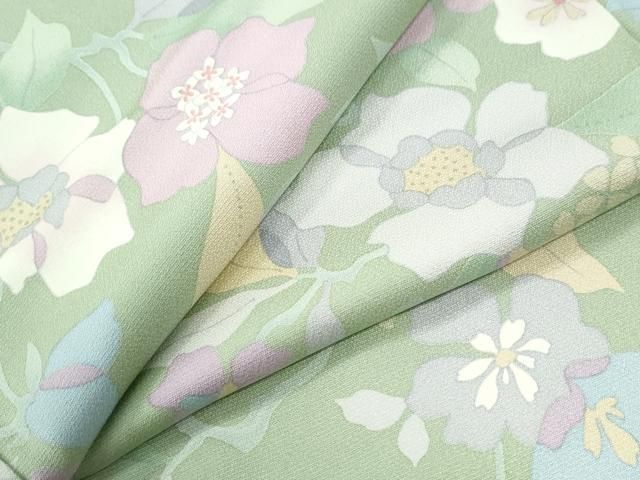 平和屋着物●上質な小紋　枝花文　正絹　逸品　CABK7412yc 29,250円
