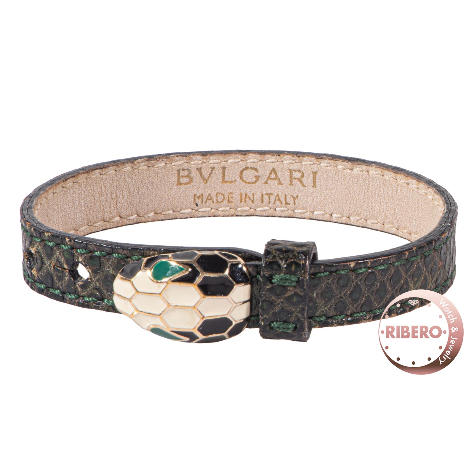 BVLGARI ブルガリ セルペンティ フォーエバー レザーブレスレット 