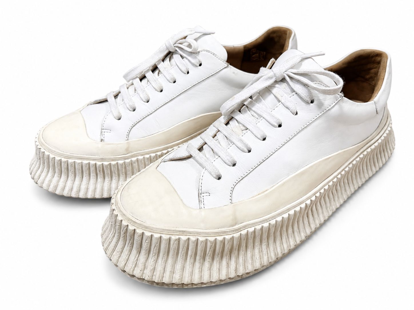 Jil Sander ジルサンダー プラットフォーム レザー スニーカー（厚底チャンキーソール）
