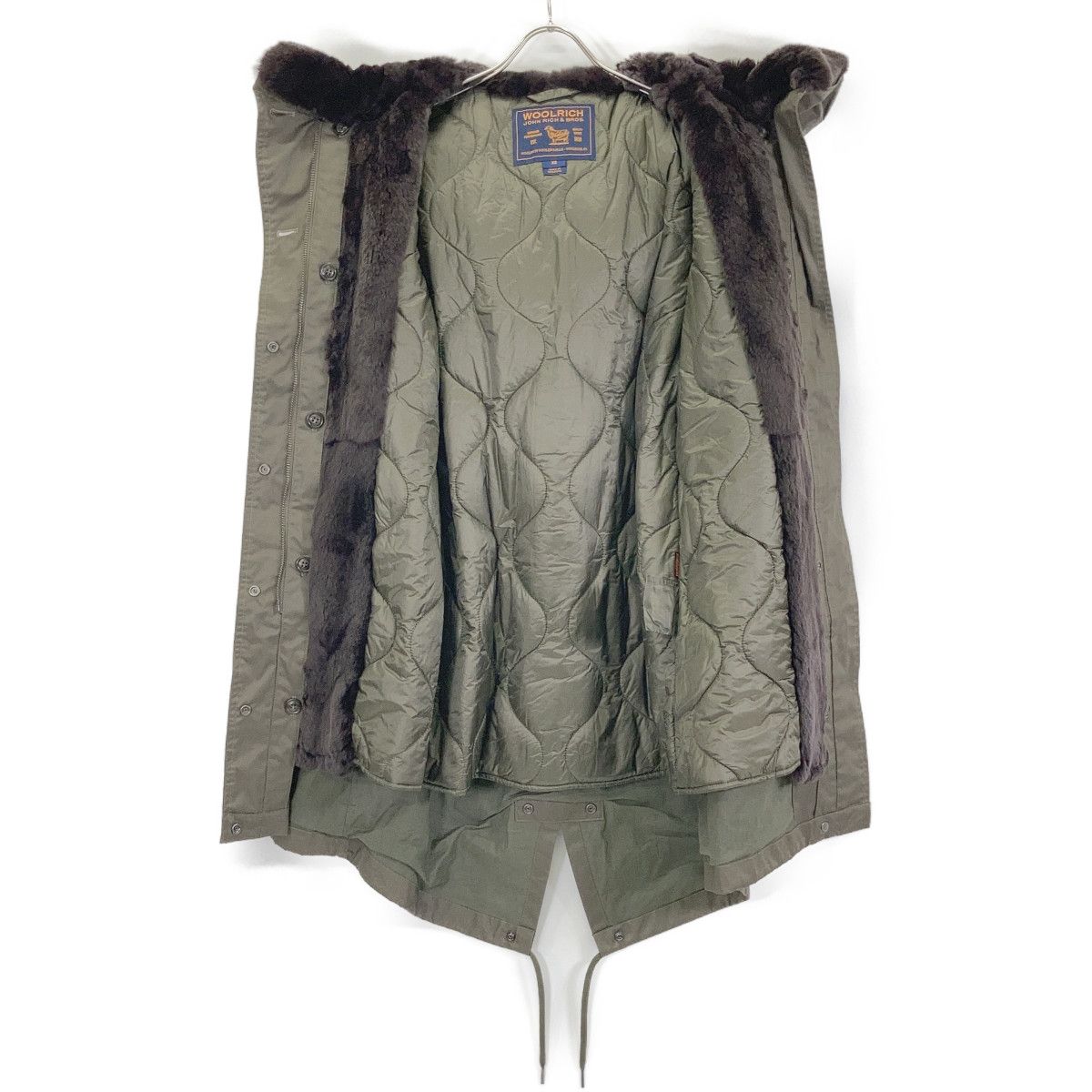 WOOLRICH ウールリッチ 1702151 カーキ ラビットファー ナイロン