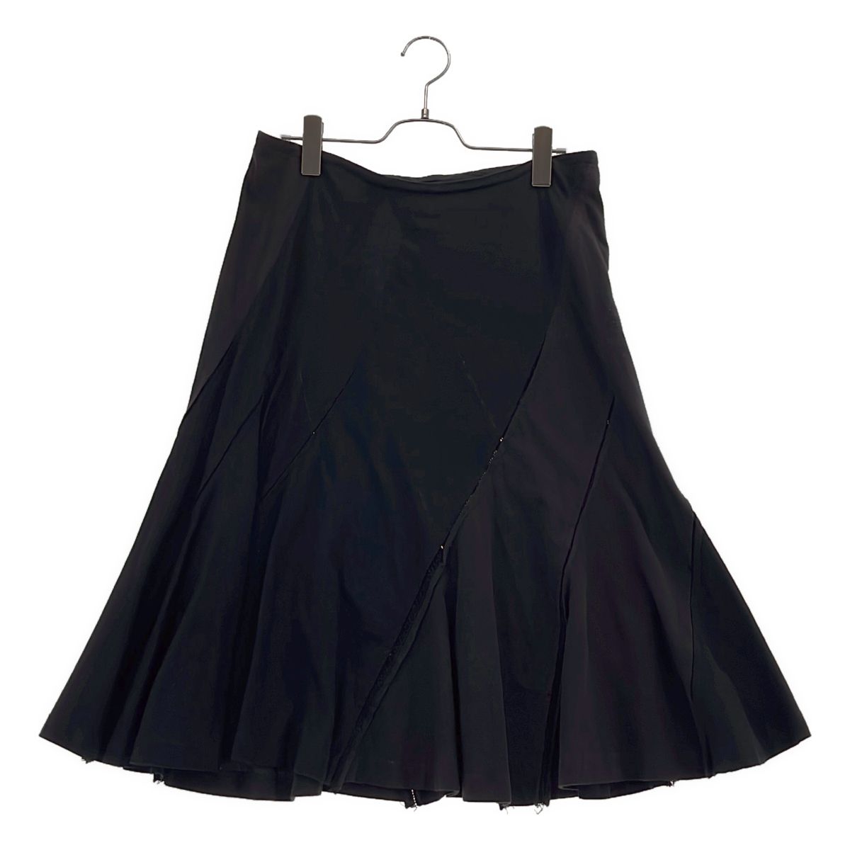 tricot COMME des GARCONS / トリココムデギャルソン | 2006SS | コットン サイドジップ 切替 フレアスカート | M | ブラック | レディース