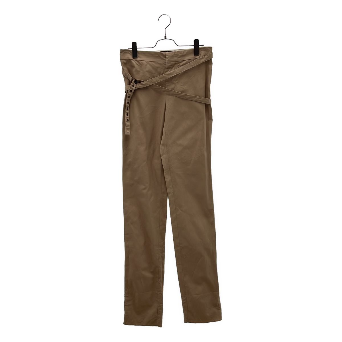 GUCCI / グッチ | コットン ベルテッド ロールアップ ワークパンツ | 38 | ベージュ | レディース
