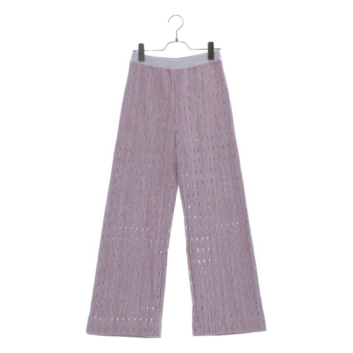 PHEENY / フィーニー | 2025SS | Hole russell wide pants ニット パンツ | 1 | パープル系 | レディース