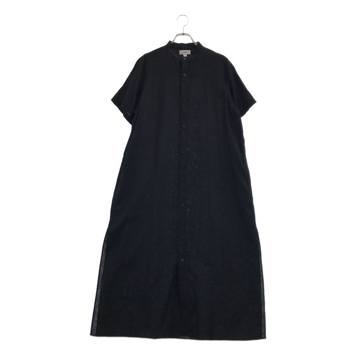 HYKE / ハイク | 2026SS | LINEN MAXI SHIRT DRESS リネン シャツワンピース | 1 | ブラック | レディース