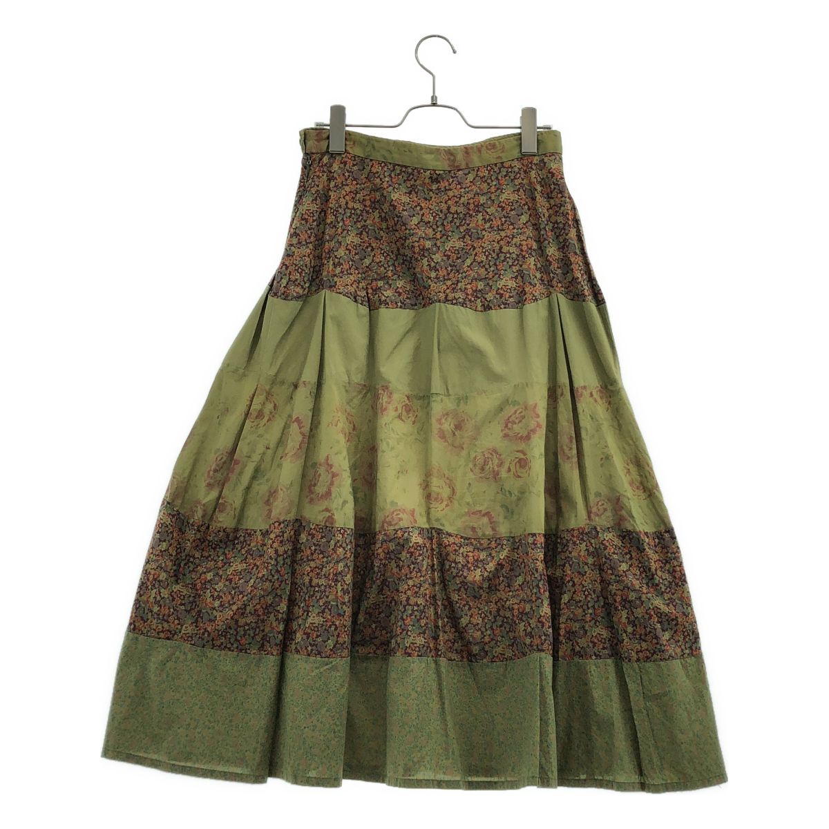 tricot COMME des GARCONS / トリココムデギャルソン | 2000AW | フラワープリント 切替 スカート | M | カーキ | レディース