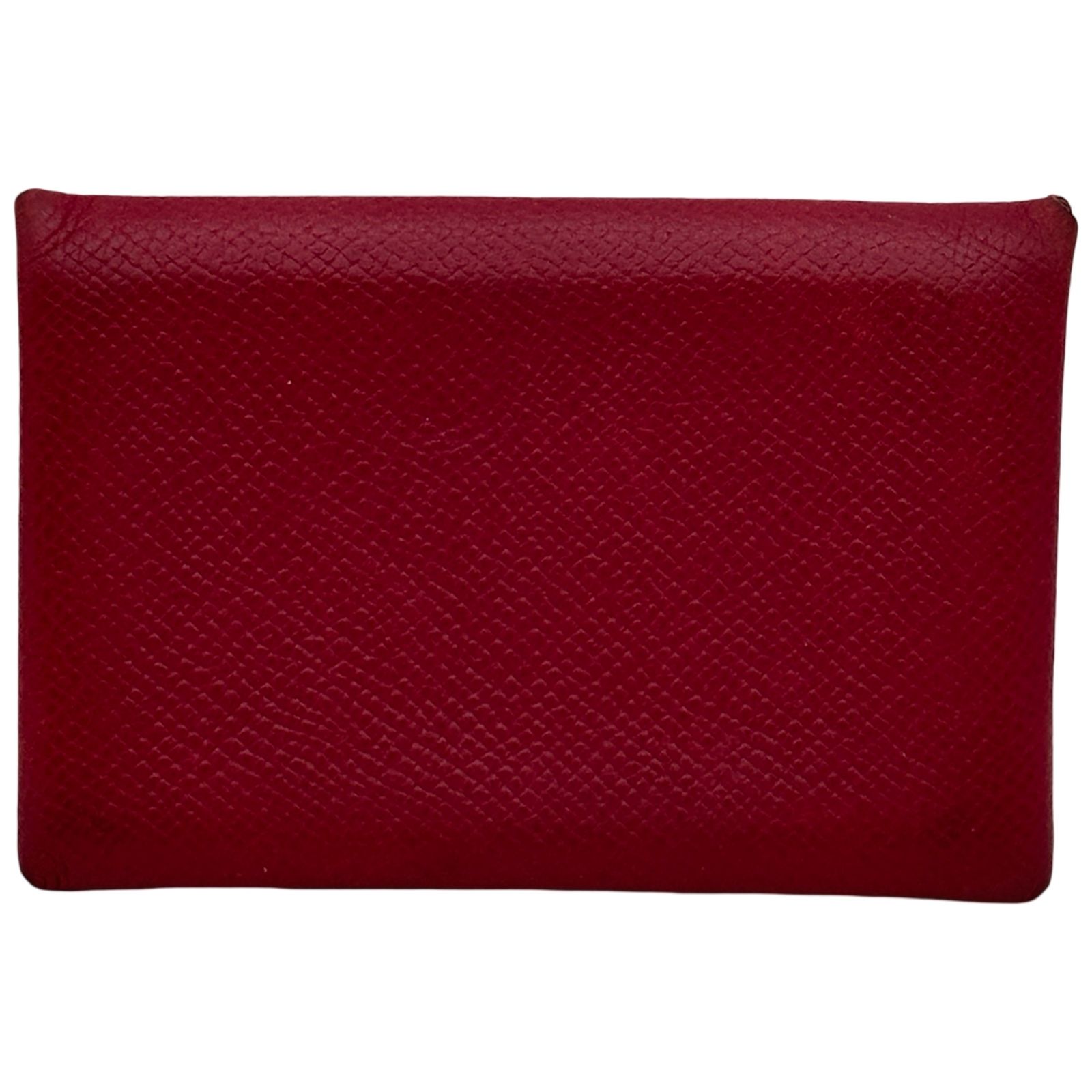 エルメス HERMES カルヴィ □O刻印 ルビー シルバー金具 エプソン レディース カードケース