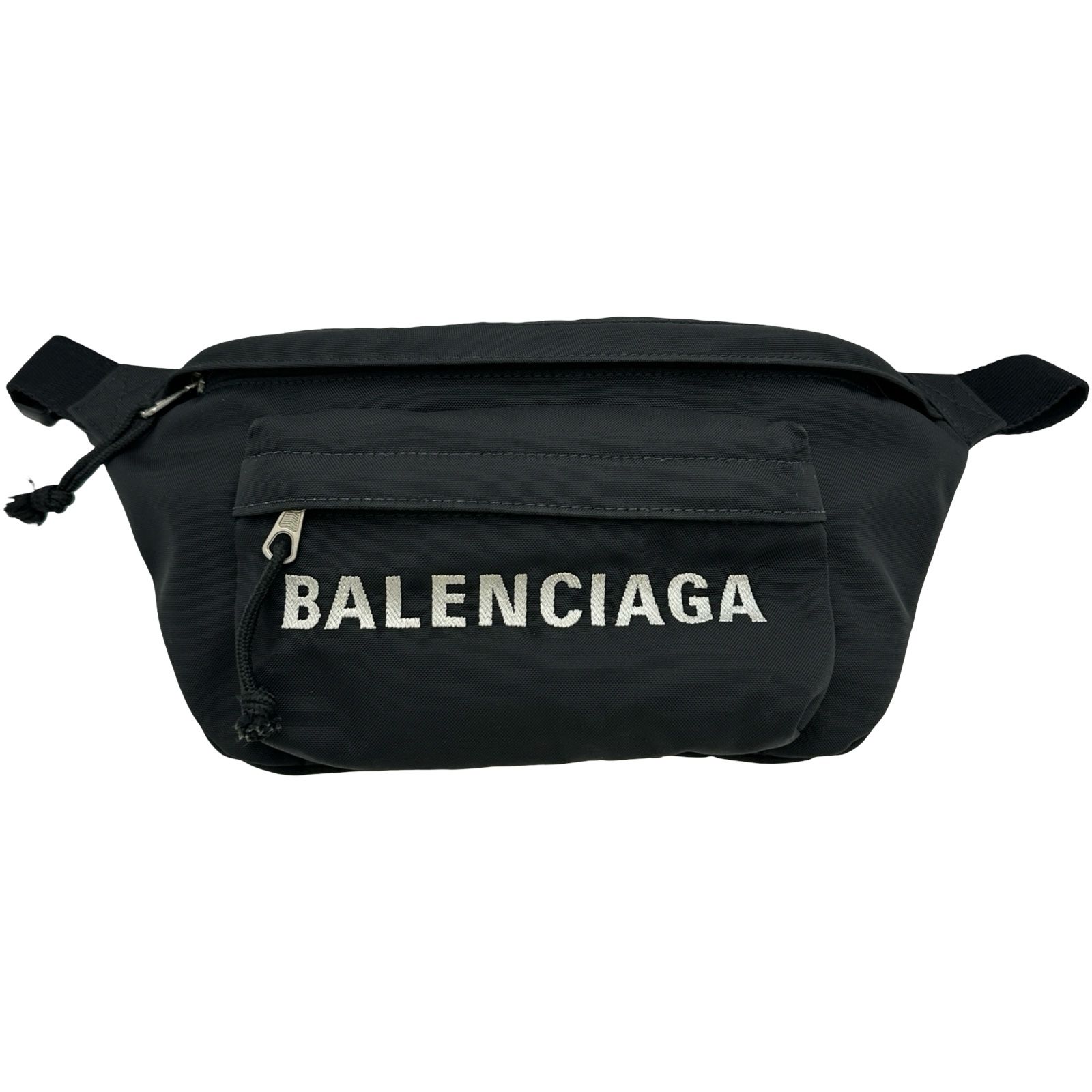 バレンシアガ BALENCIAGA ウィールボディバッグ 533009 ブラック シルバー金具 ナイロン メンズ ボディバッグ