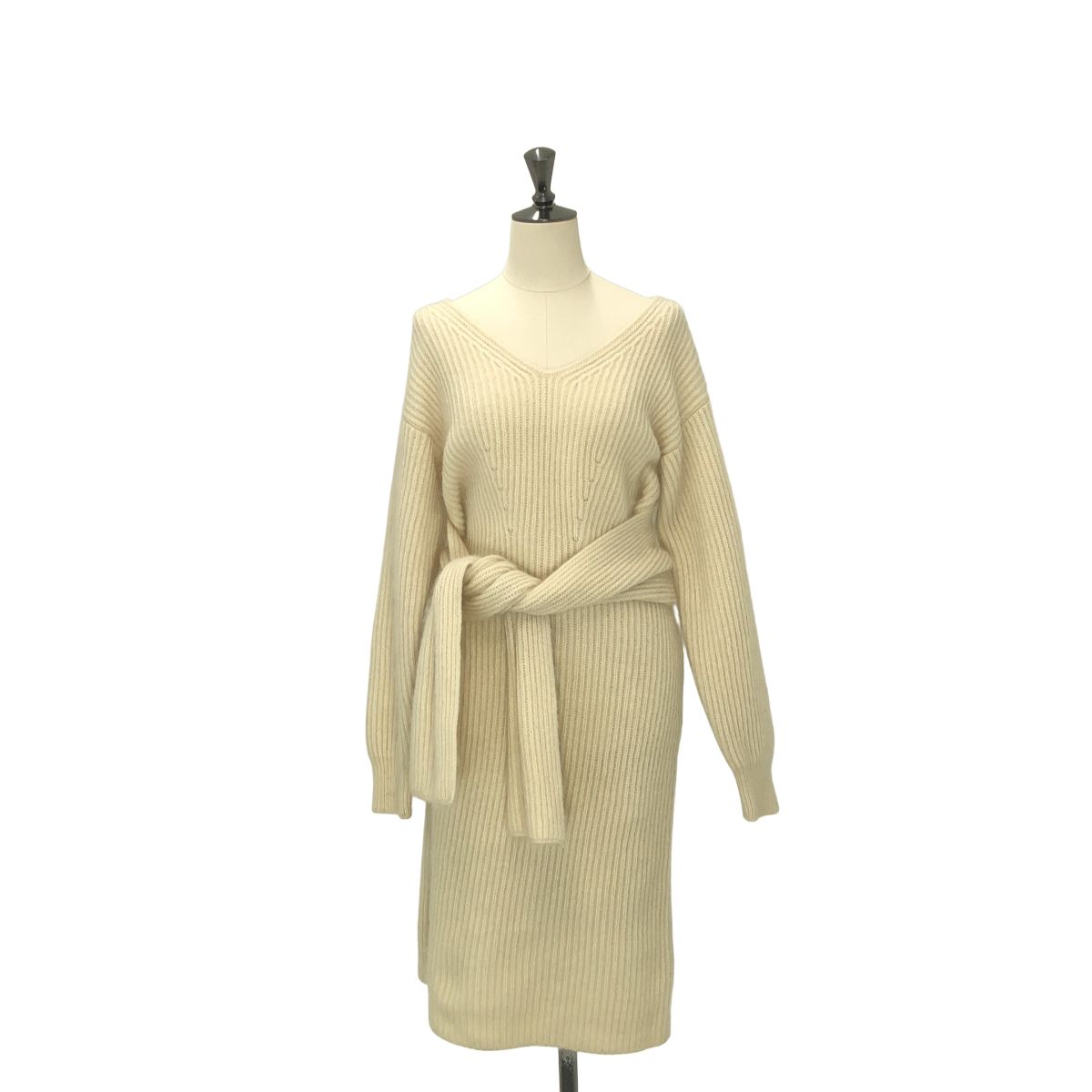 【美品】 FABIANA FILIPPI / ファビアナフィリッピ | カシミヤ モヘア ニットワンピース | 36 | アイボリー | レディース