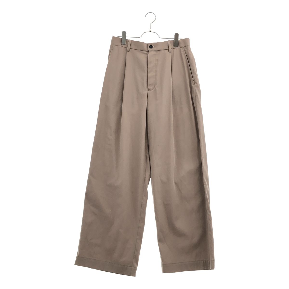 Graphpaper / グラフペーパー | 2026SS | Brushed Cotton Gabardine Wide Straight Pants / ブラッシュドコットンギャバジン ワイドストレートパンツ | 1 | ベージュ | メンズ 13,758円