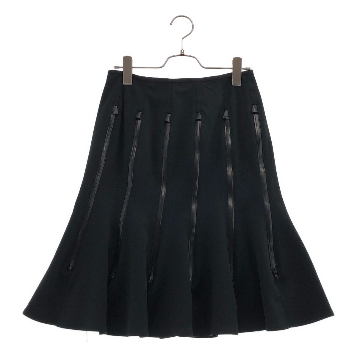 JUNYA WATANABE COMME des GARCONS / ジュンヤワタナベ | 2013SS | メッシュ切り替え マルチジップ プリーツスカート | S | ブラック | レディース