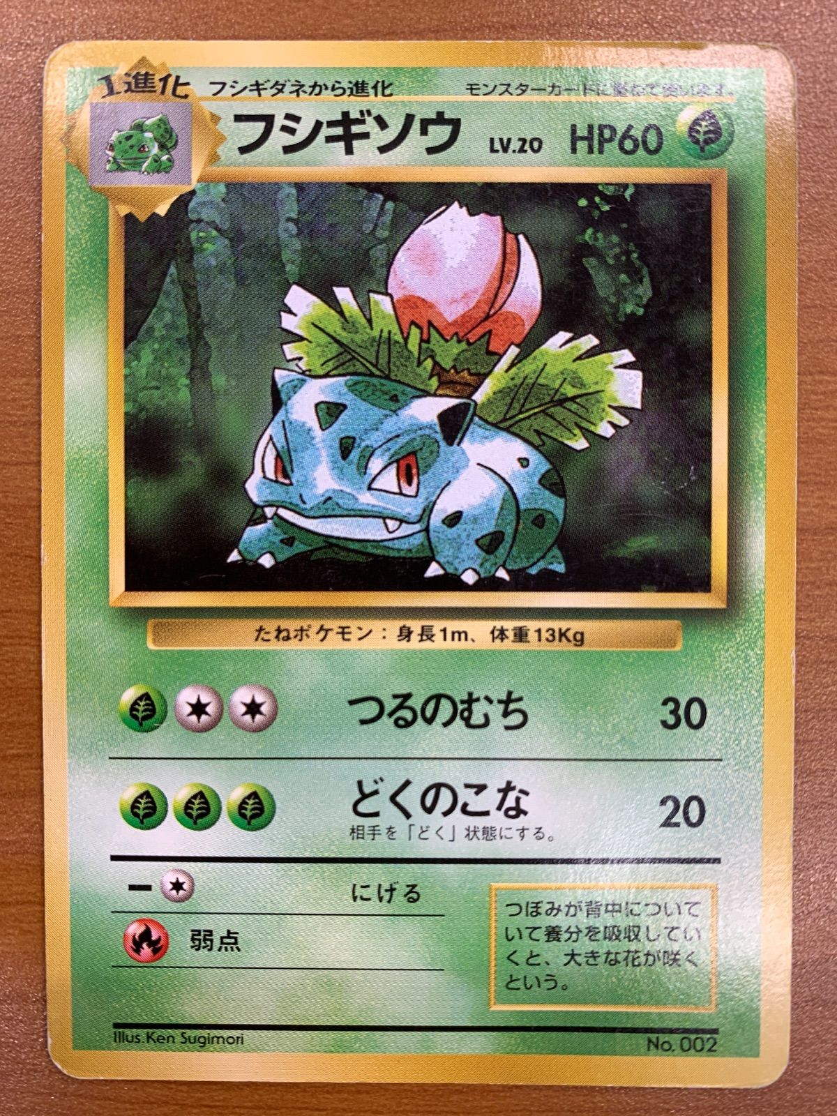 フシギソウ　旧裏　初版　マークなし　ポケモンカード　美品　No.002 状態C フシギソウ 旧裏 初版 マークなし LV.20 No.002 つるのむち