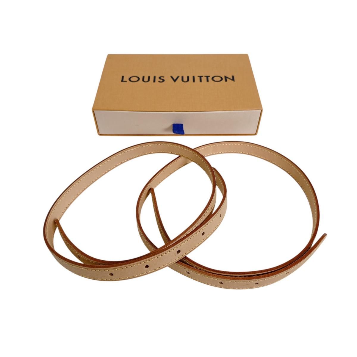 ルイヴィトン ヌメ革 ショルダーストラップ 2本 ショルダーストラップ LOUIS VUITTON ベージュ