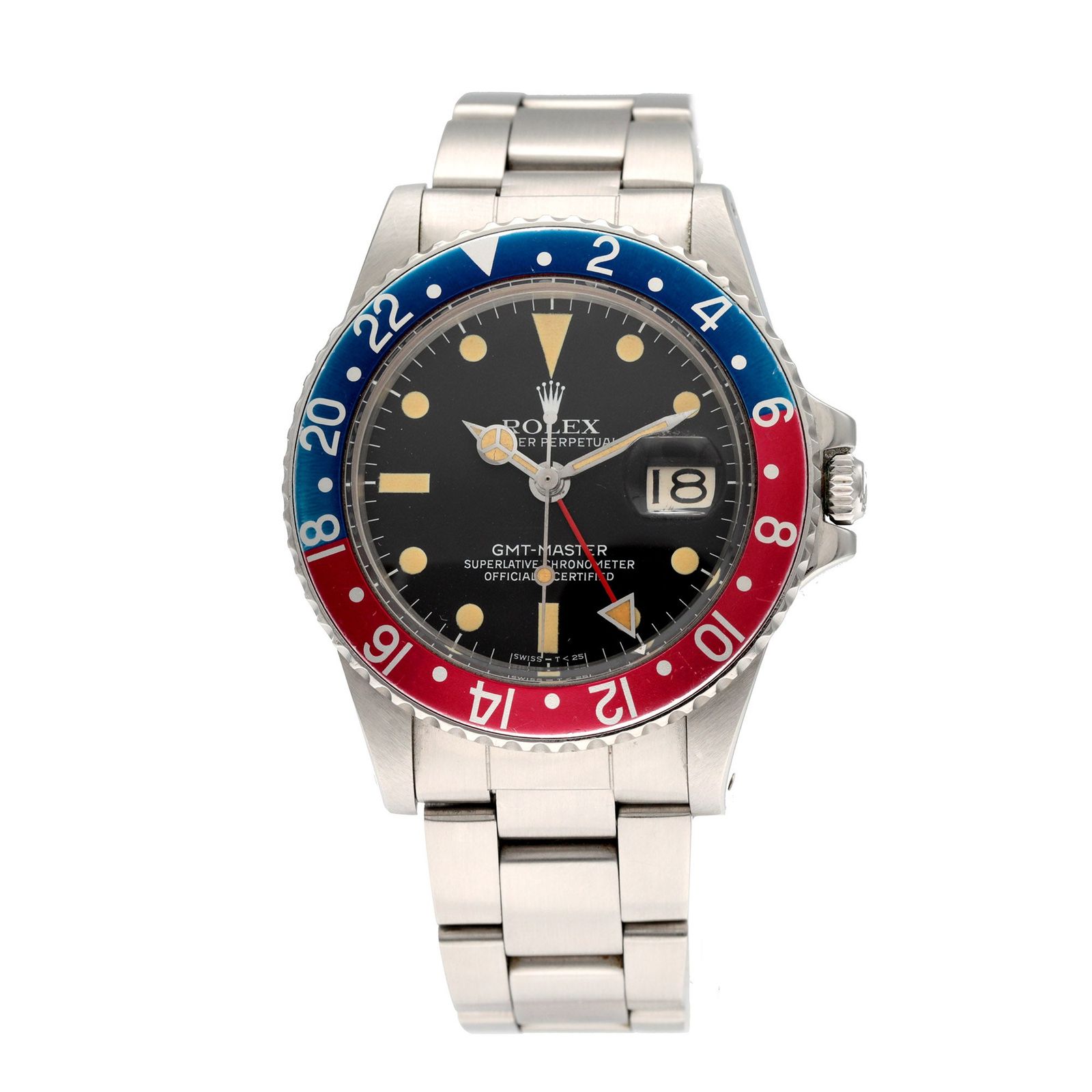 【中古AB】 ロレックス 時計 GMTマスター 1675 ブラック文字盤 自動巻き ROLEX ヴィンテージ マーク5ダイヤル 1,147,300円