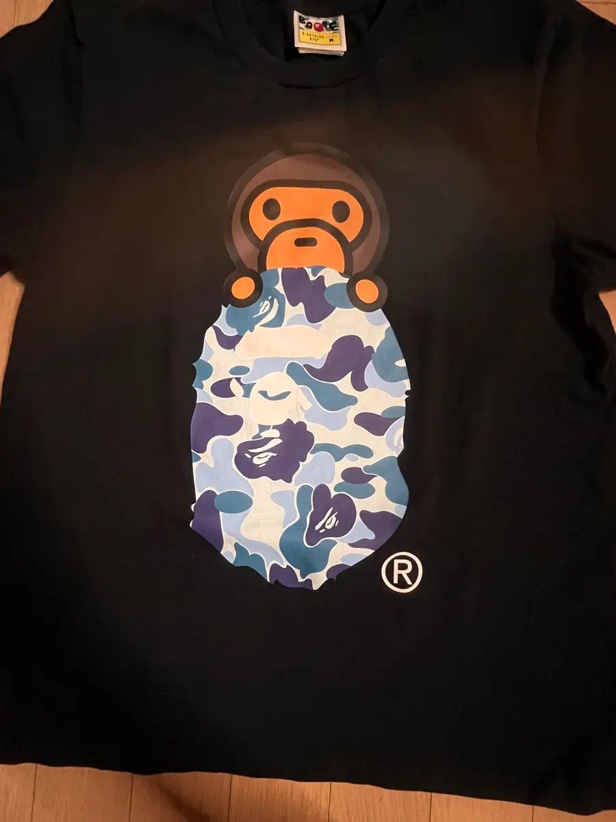 A BATHING APE ベイビー マイロ カモフラージュ 半袖 Tシャツ ブラック