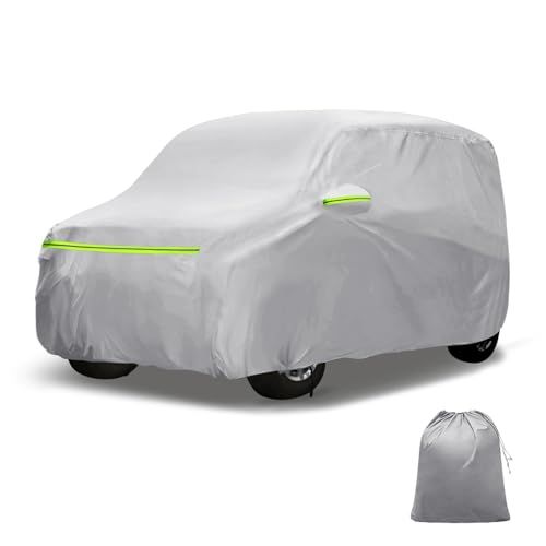 X AUTOHAUX ホンダに対応 N-BOX JF3/JF4/JF5/JF6用 車ボディカバー 自動車ボディカバー 撥水防水 軽量 5層構造 1枚 | カラー：シルバートーン、アルミフィルム/スパンレース綿、裏起毛、塗装面保護、運転席ジッパー付き、ドア開AR