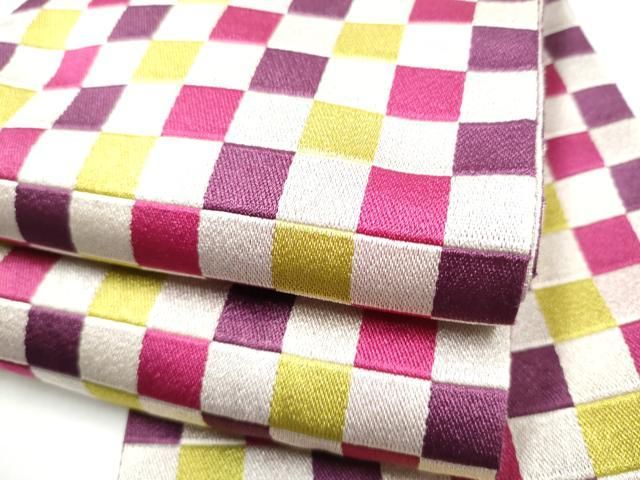 平和屋着物●両面　半幅帯　市松文様　CABL1089hy 16,380円