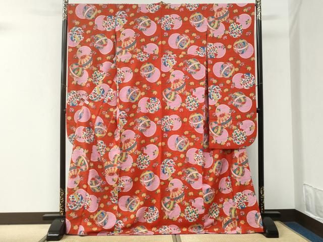 平和屋着物●振袖　毬花文　CABK7434yc