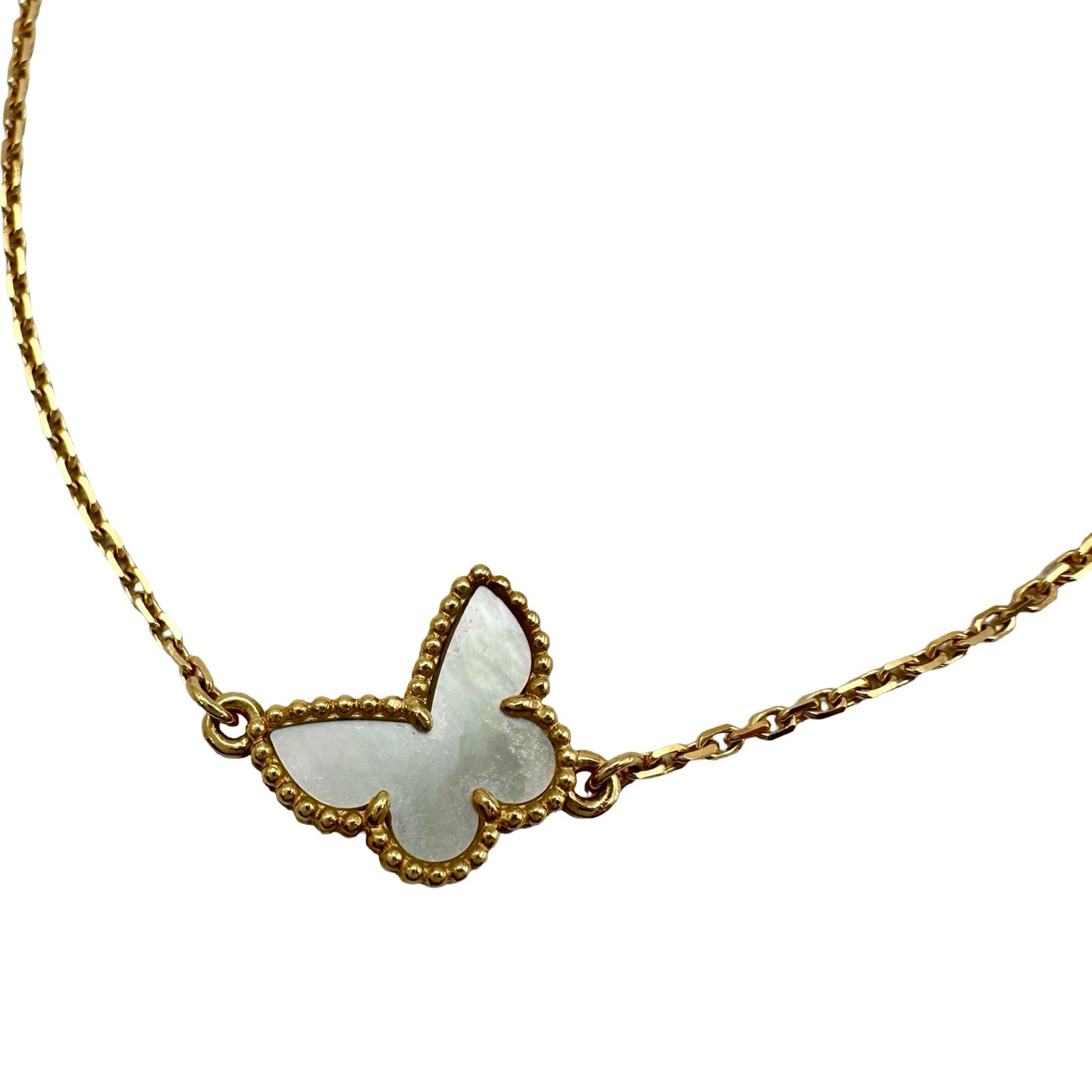ヴァンクリーフ＆アーペル Van Cleef & Arpels スィートアルハンブラパピヨンブレス ゴールド Au750 マザーオブパール ジュエリー 110,000円
