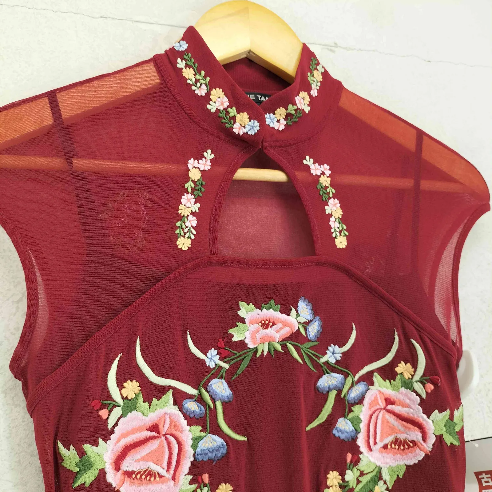 ヴィヴィアンタム VIVIENNE TAM 刺繍 シアー チャイナドレス