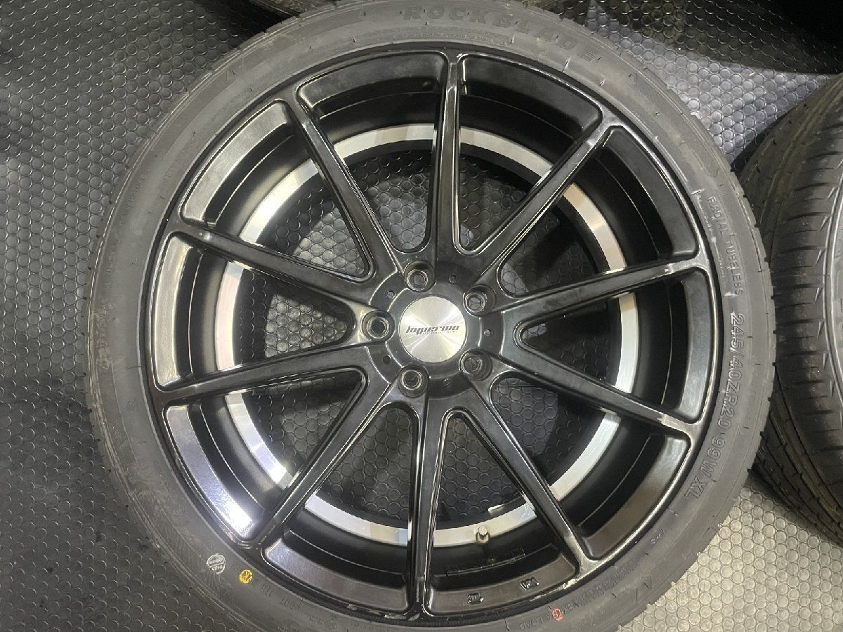 タイヤ新品 26年製 バランス済【ROCKBLADE 245/40R20】夏タイヤ【ハイペリオンCVX 20インチ 8.5J5HPCD114.3+35】アルファード等　(VTH390)