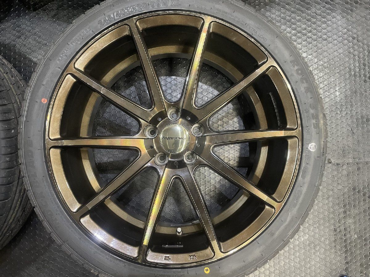 タイヤ新品 26年製 バランス済【ROCKBLADE 245/40R20】夏タイヤ【ハイペリオンCVX 20インチ 8.5J5HPCD114.3+35】アルファード等　(VTH390)