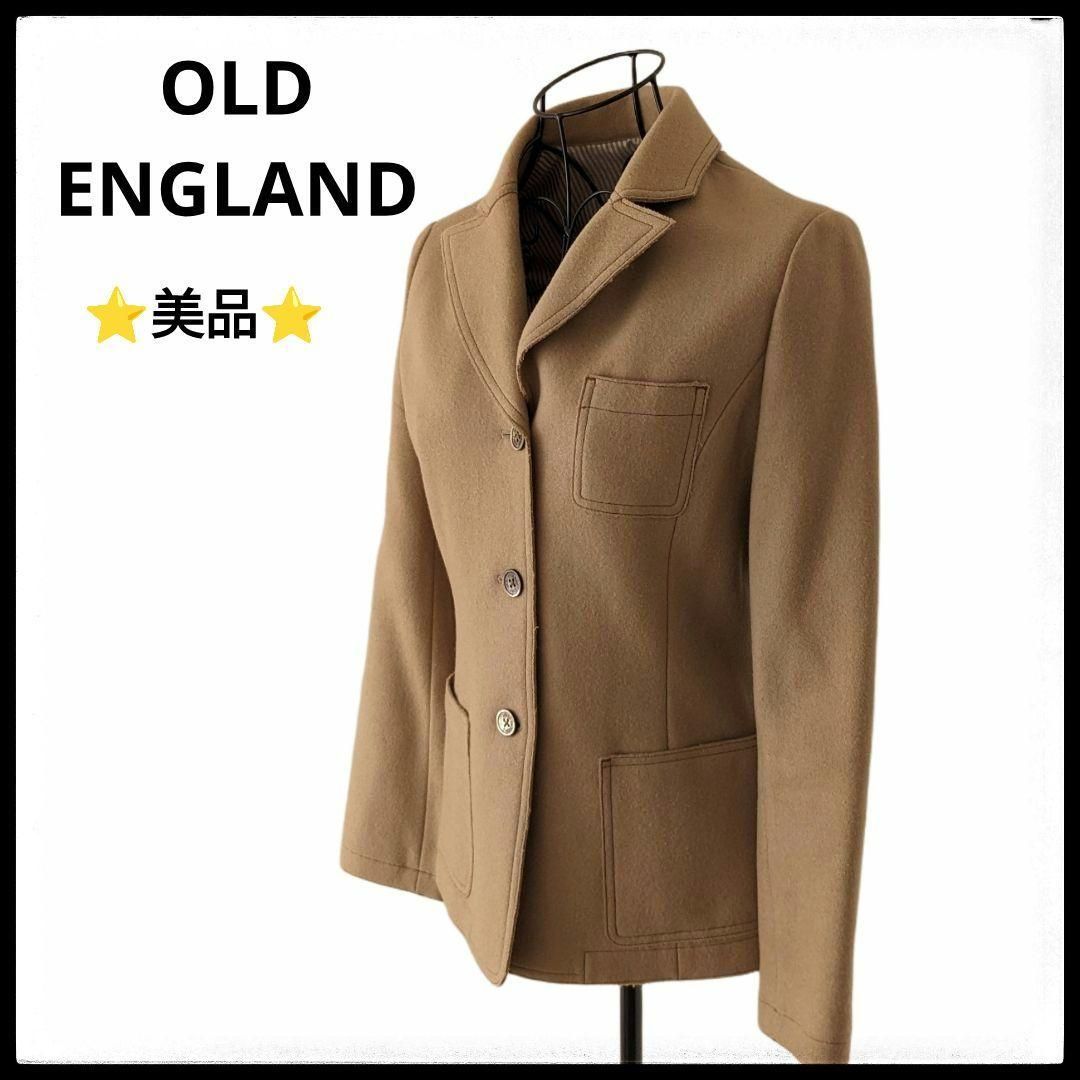 OLD ENGLAND オールドイングランド カシミヤ混 ジャケットコート ベージュ(中古)