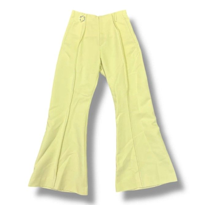 参考上代37,400円 未使用 YOHEI OHNO Our Basic Flare アワーベーシックフレアパンツ スラックス ヨウヘイ オオノ OH-24S-PT1-A ライム 36 （895MG） 10,952円